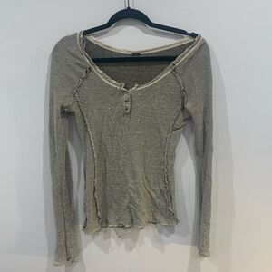 Free People Green long sleeve top
